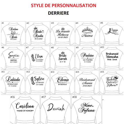 Peignoir Personnalisé Satin et Pantoufles